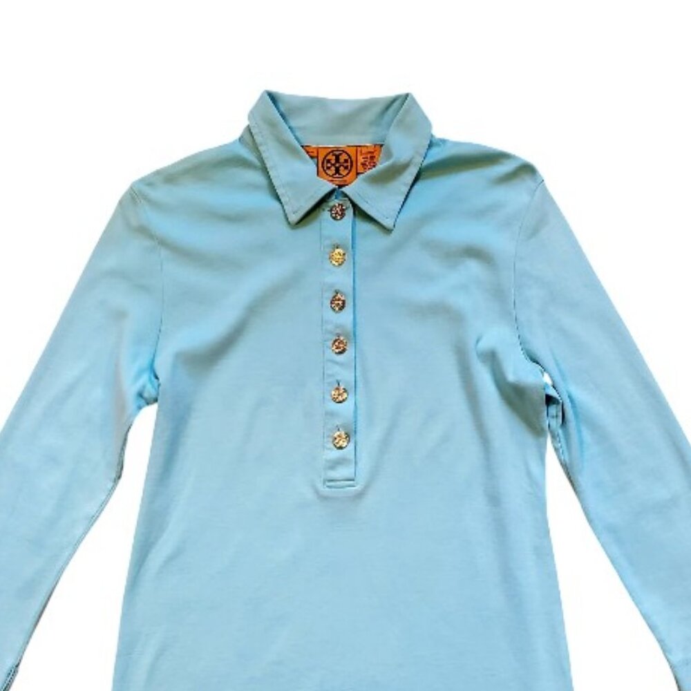 Tory Burch Light Blue Top Size L - Picture 2 of 5